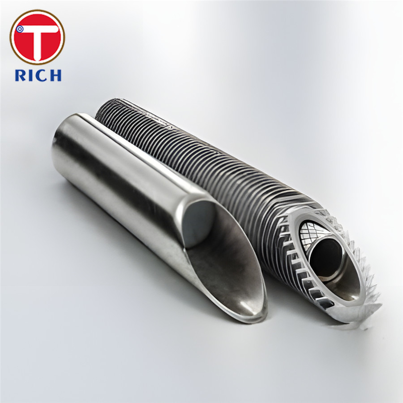 GB/T 24590 12Cr18Ni9 أنابيب الفولاذ المقاوم للصدأ أنابيب معززة لمبادل الحرارة الفعال