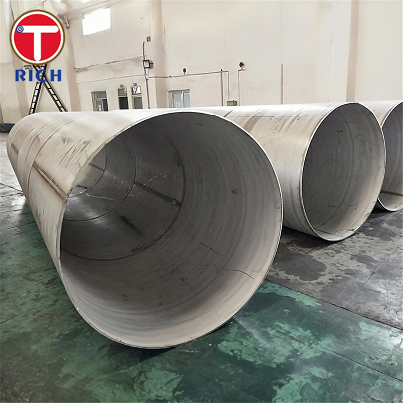 ASTM A409 TP201 أنابيب الفولاذ المقاوم للصدأ الأوستنيتية ذات القطر الكبير المطاومة للخدمة التآكلية أو عالية درجة الحرارة