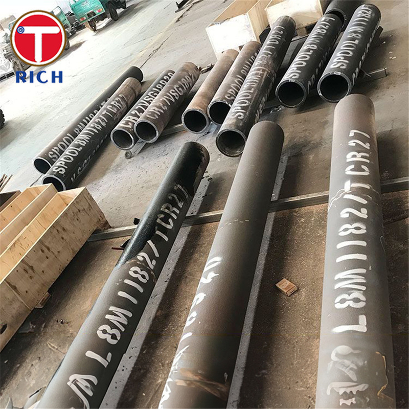 أنبوب الفولاذ المقاوم للصدأ ASTM A451 CPF8 أنبوب الفولاذ المقاوم للصدأ الأوستنيتي المصبوب مركزيًا لخدمة درجات الحرارة العالية