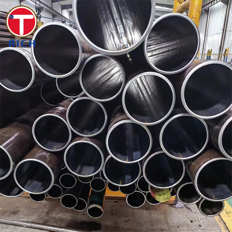 أنابيب أسطوانة هيدروليكية مطوية بدقة أنابيب خالية من الخياطة مسحوبة باردة مع تحمل ISO H8 / H9 ID و Ra max 0.40 μm لتطبيقات السيارات