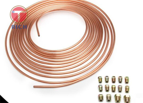 سعر جيد 4.76X0.7mm PVF Car أنابيب نحاسية مجلفنة 25 قدم ملف بعوض ذهبي الانترنت